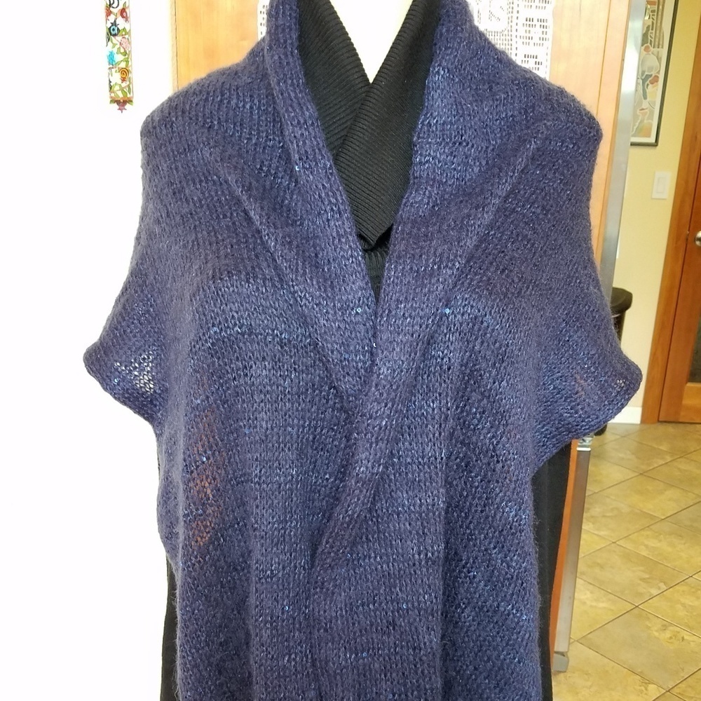 HEATHER Purple/Blue  Sequined Infinity Scarf